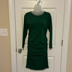 Missufe large green dress with russhed  sides